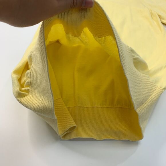 Straight Down Sweater Mens L Yellow Pima Cotton V Neck Long Sleeve Pullover - Picture 11 of 16